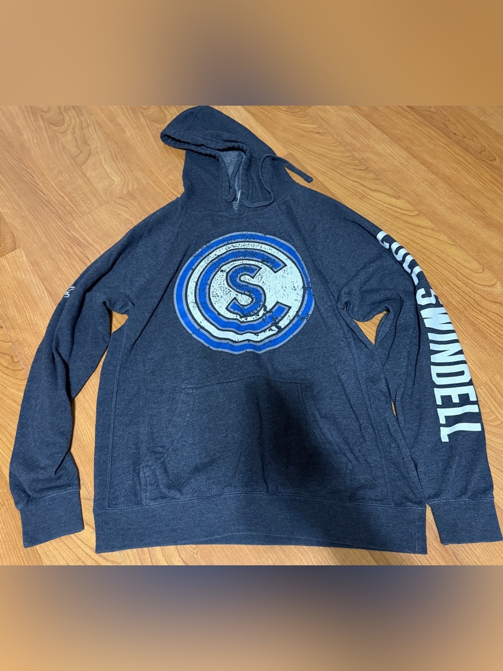 Cole Swindell Country Music Men's M Blue Pullover Fleece Hoodie Graphic Logo
